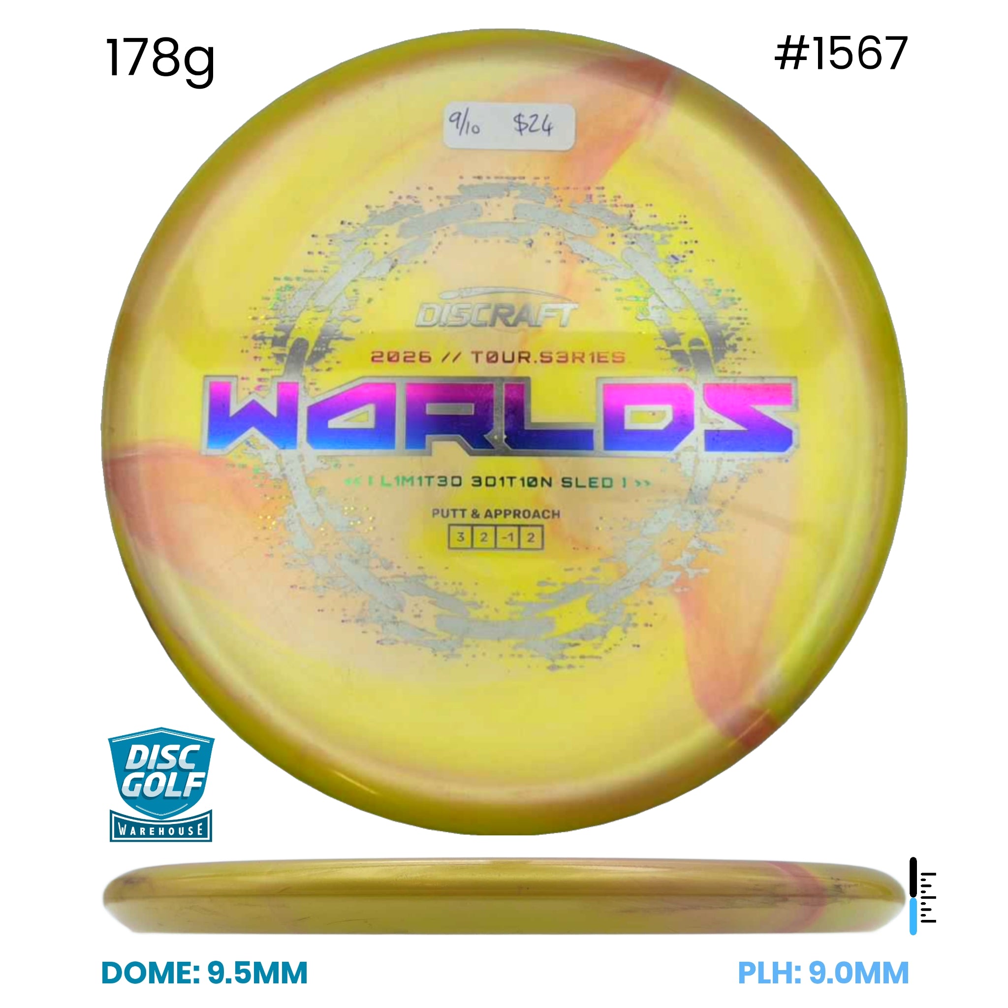 Disc Golf Warehouse Pre-loved Putt and Approach Sled - Special Blend - 9/10 178g