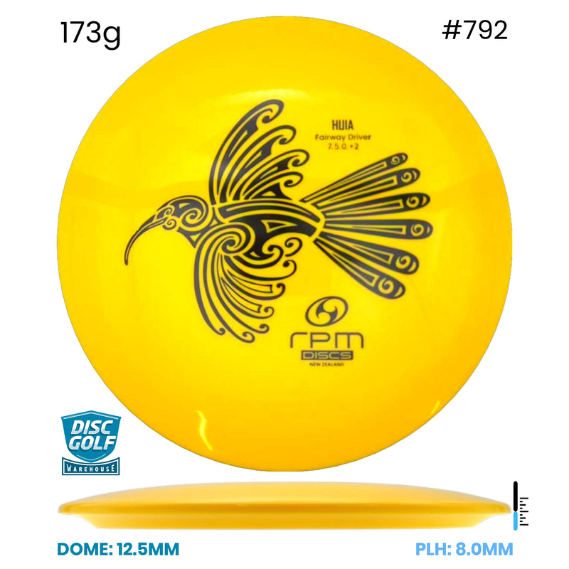 Disc Golf Warehouse RPM Huia - Atomic Plastic Yellow/Black 173g