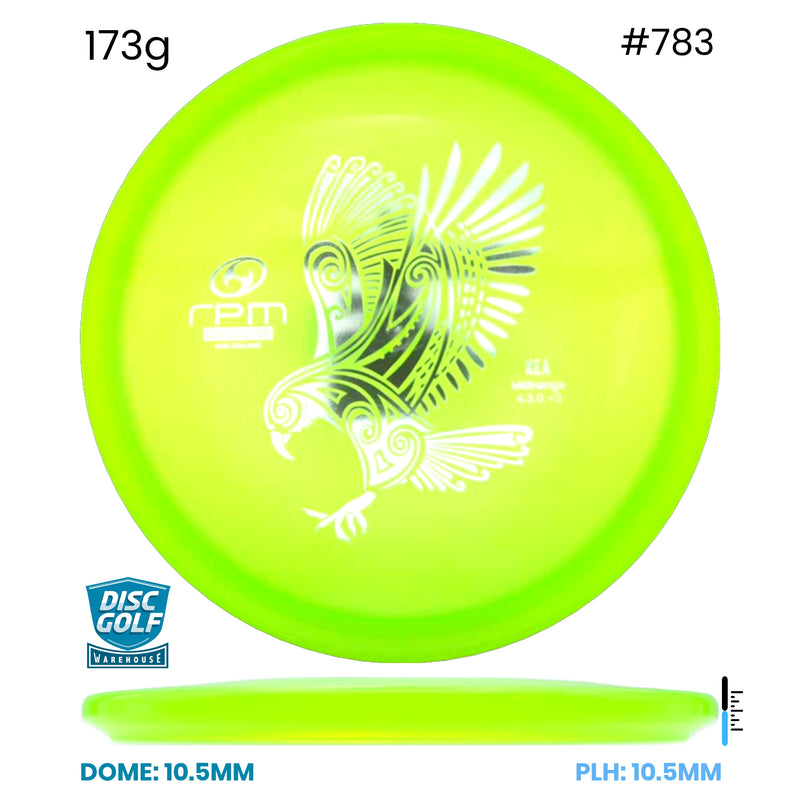 Disc Golf Warehouse RPM Kea - Cosmic Plastic Green/Silver 173g