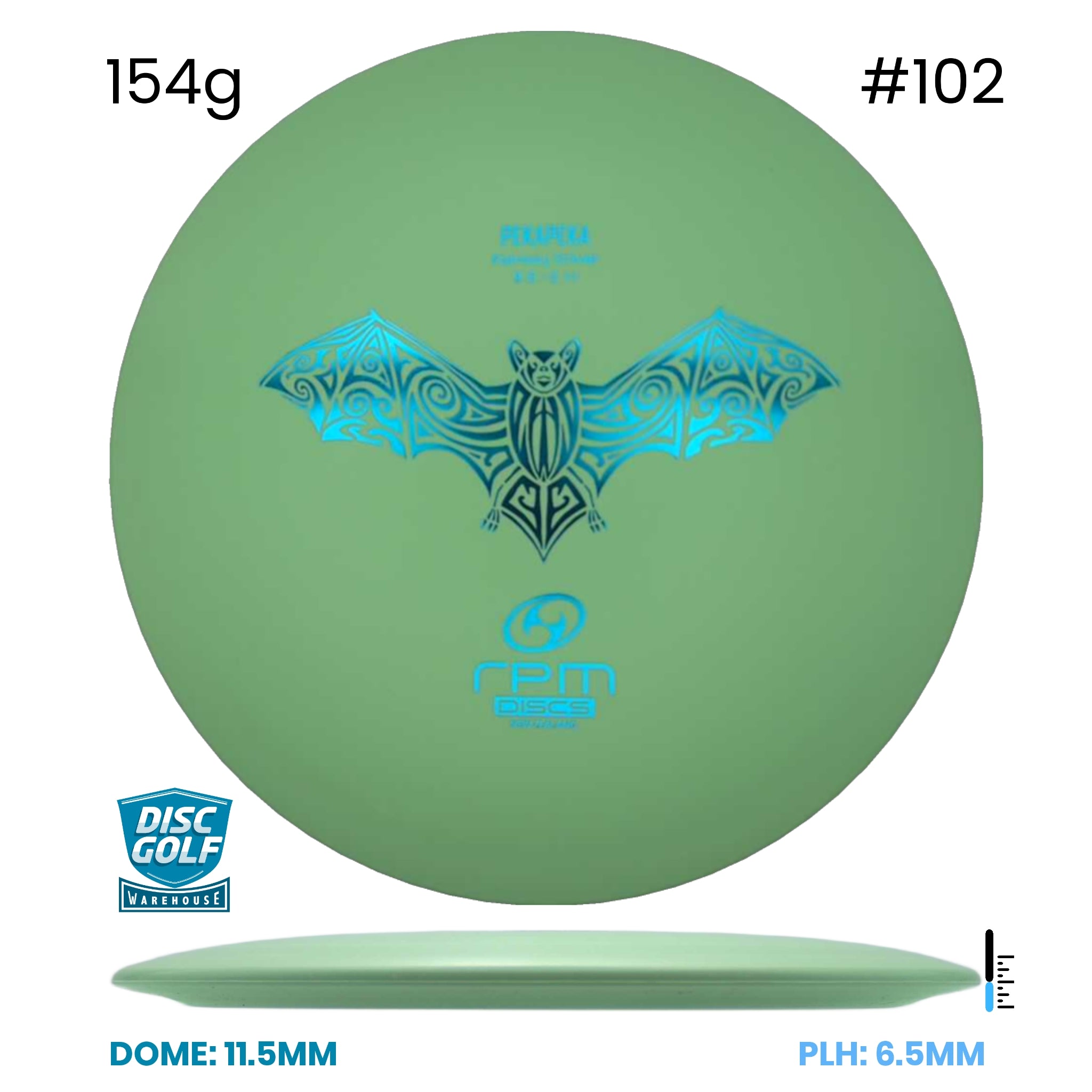 Disc Golf Warehouse RPM Pekapeka - Strata Plastic Green/Blue Metallic 154g