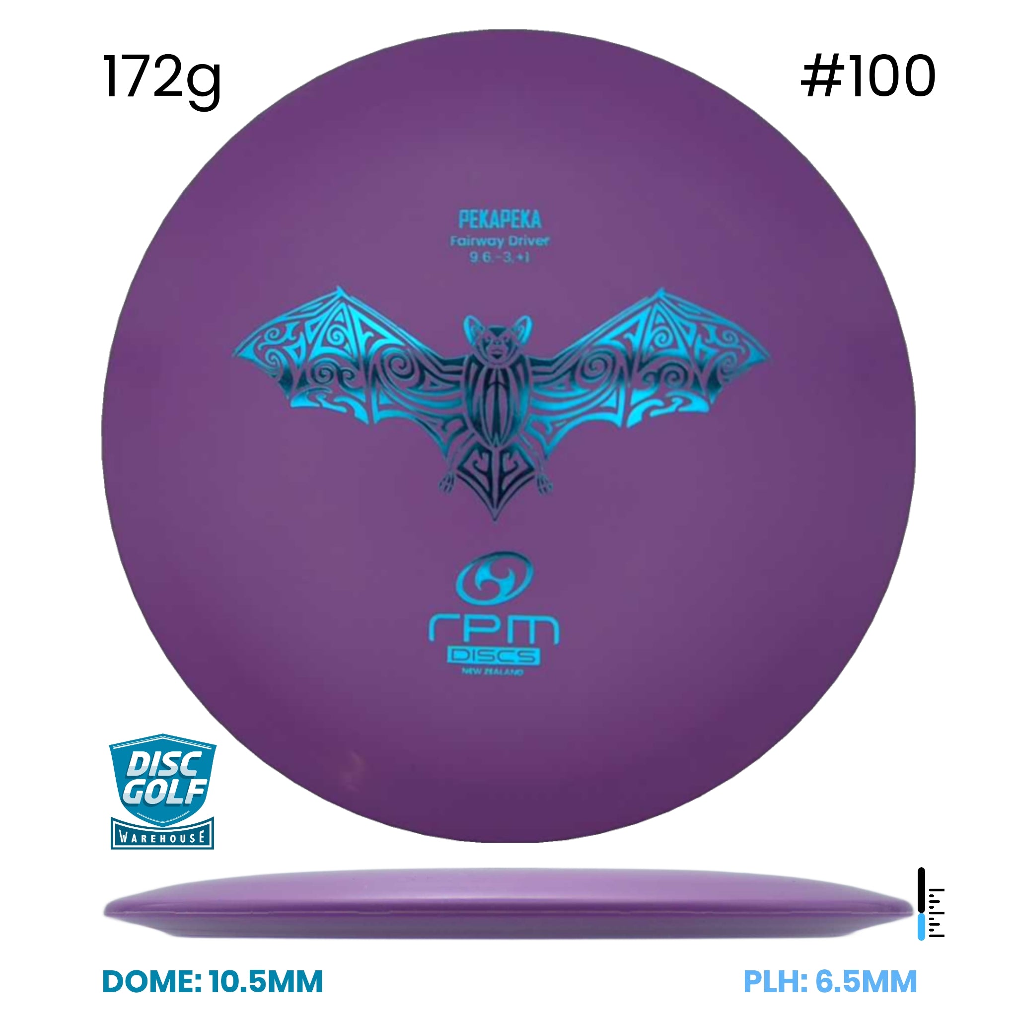 Disc Golf Warehouse RPM Pekapeka - Strata Plastic Purple/Blue Metallic 172g