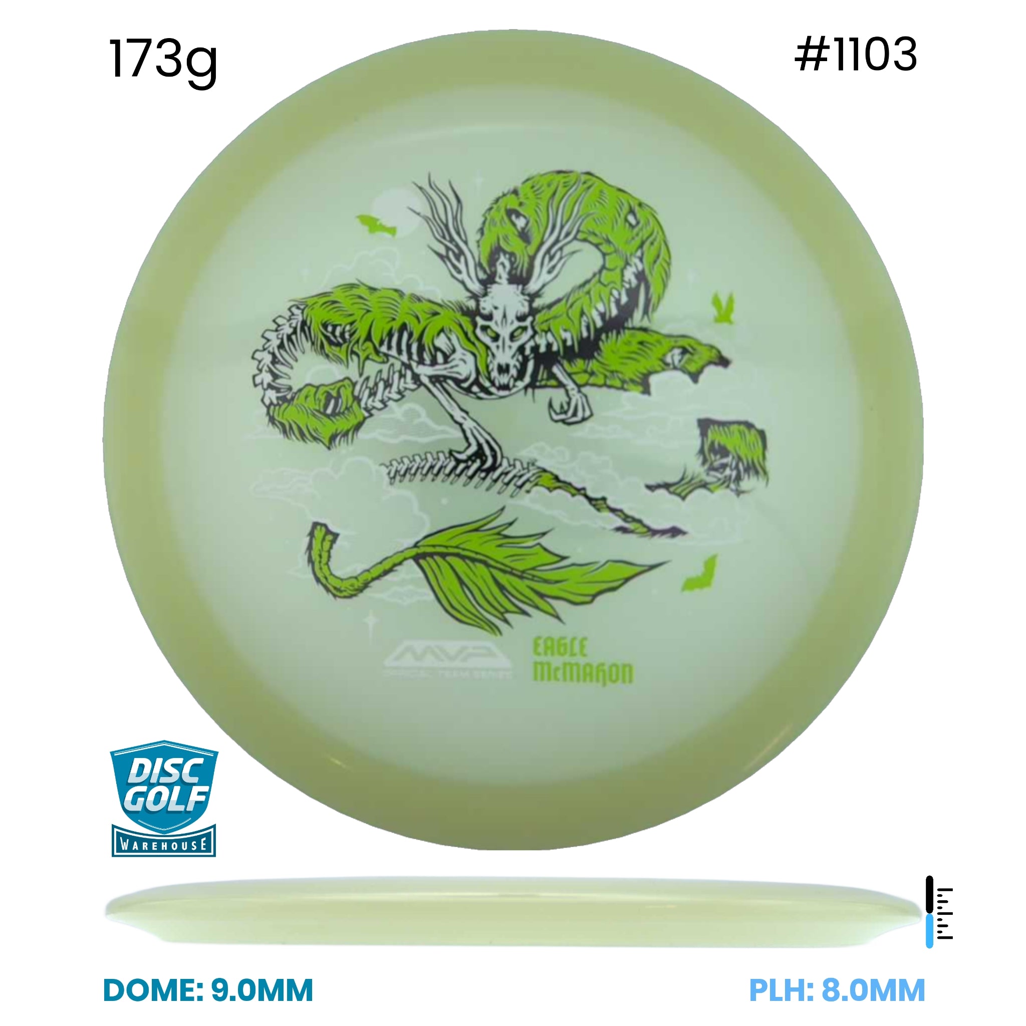 Disc Golf Warehouse Streamline Ascend - Eclipse Plastic - Eagle McMahon Halloween Team Series Glow/Multicolor 173g