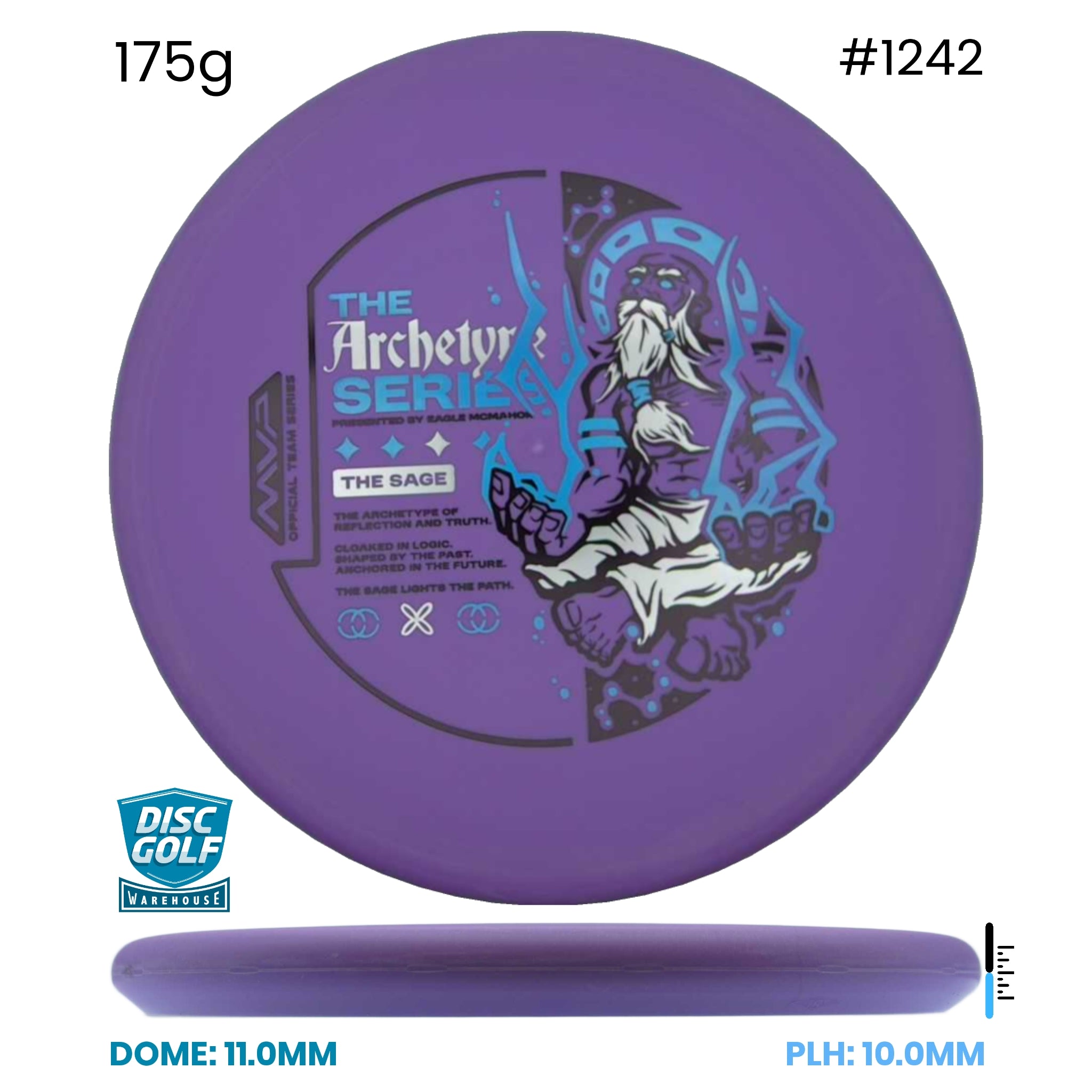 Disc Golf Warehouse Streamline Autopilot - Electron Medium Plastic - Eagle McMahon Archetype Series Purple/Multicolor 175g
