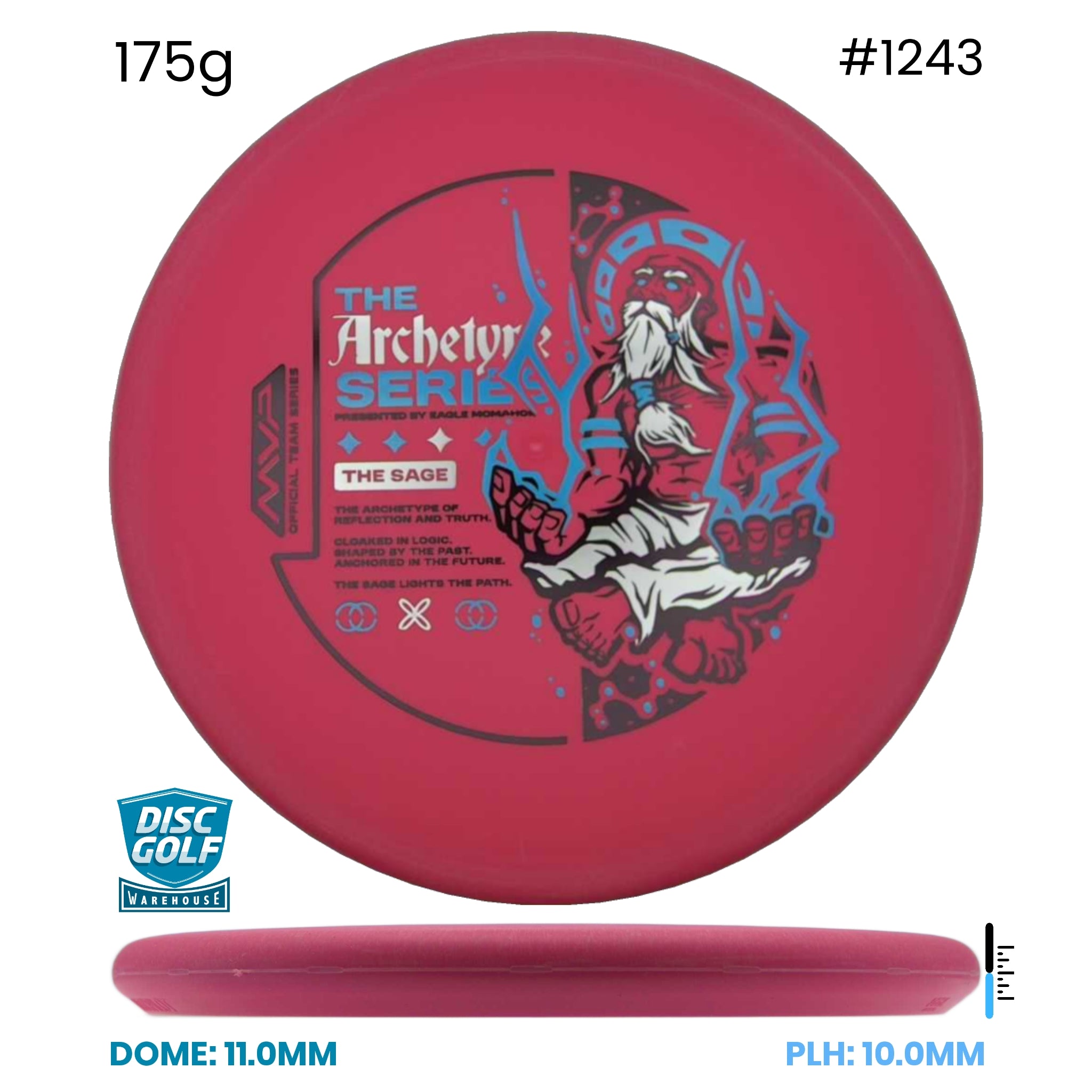 Disc Golf Warehouse Streamline Autopilot - Electron Medium Plastic - Eagle McMahon Archetype Series Red/Multicolor 175g