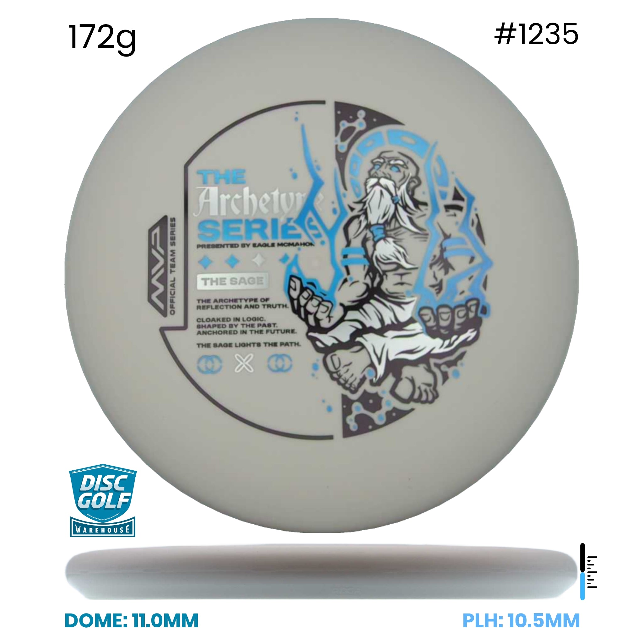 Disc Golf Warehouse Streamline Autopilot - Electron Medium Plastic - Eagle McMahon Archetype Series White/Multicolor 172g