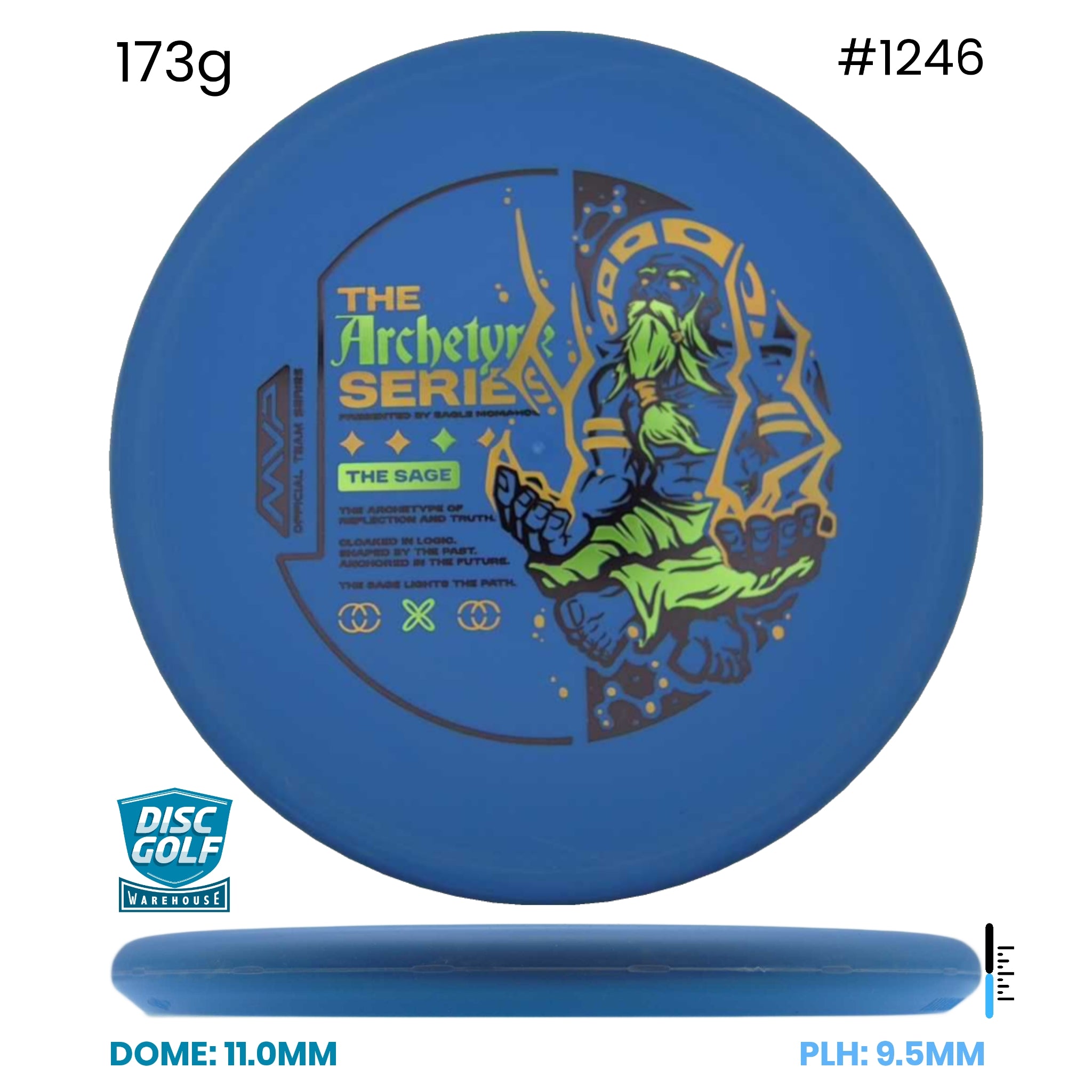 Disc Golf Warehouse Streamline Autopilot - Electron Soft Plastic - Eagle McMahon Archetype Series Blue/Multicolor 173g