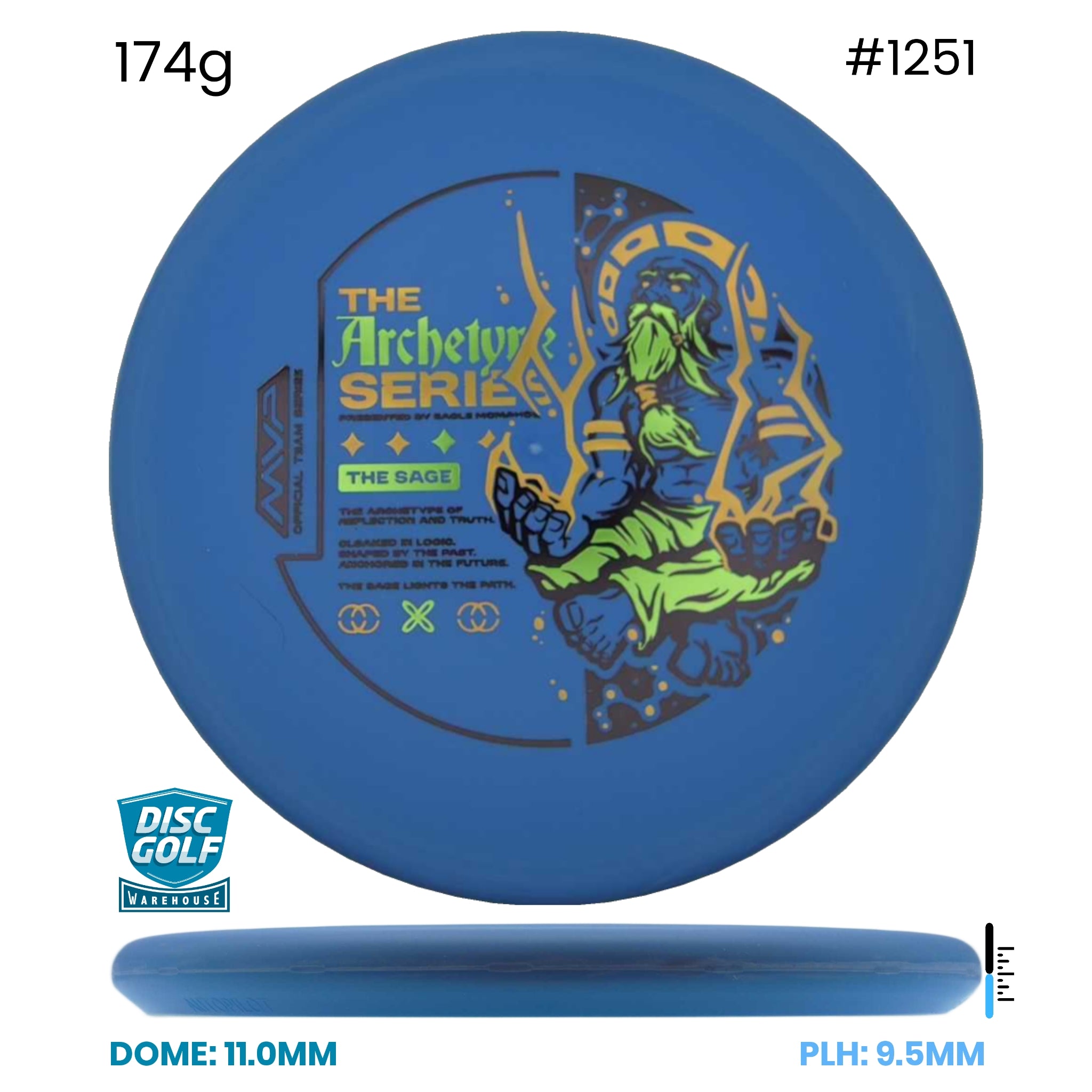 Disc Golf Warehouse Streamline Autopilot - Electron Soft Plastic - Eagle McMahon Archetype Series Blue/Multicolor 174g