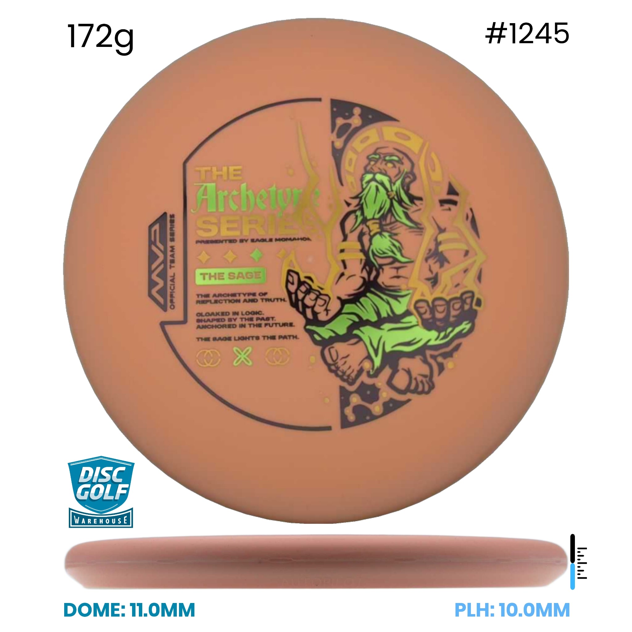 Disc Golf Warehouse Streamline Autopilot - Electron Soft Plastic - Eagle McMahon Archetype Series Orange/Multicolor 172g