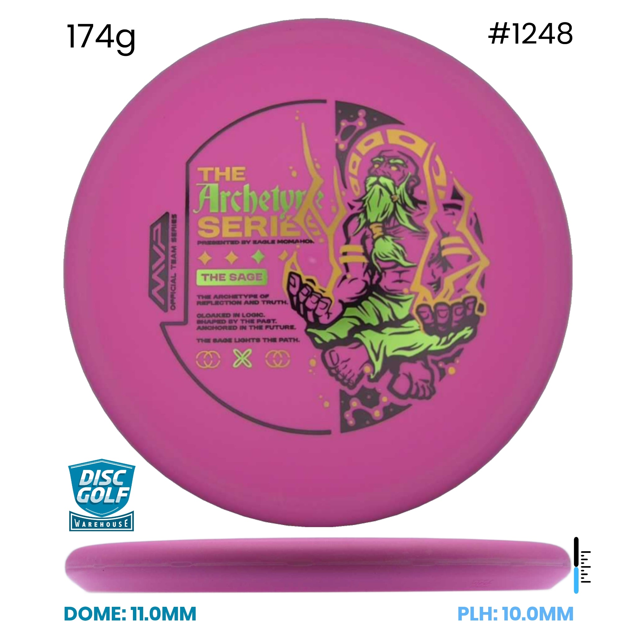 Disc Golf Warehouse Streamline Autopilot - Electron Soft Plastic - Eagle McMahon Archetype Series Pink/Multicolor 174g