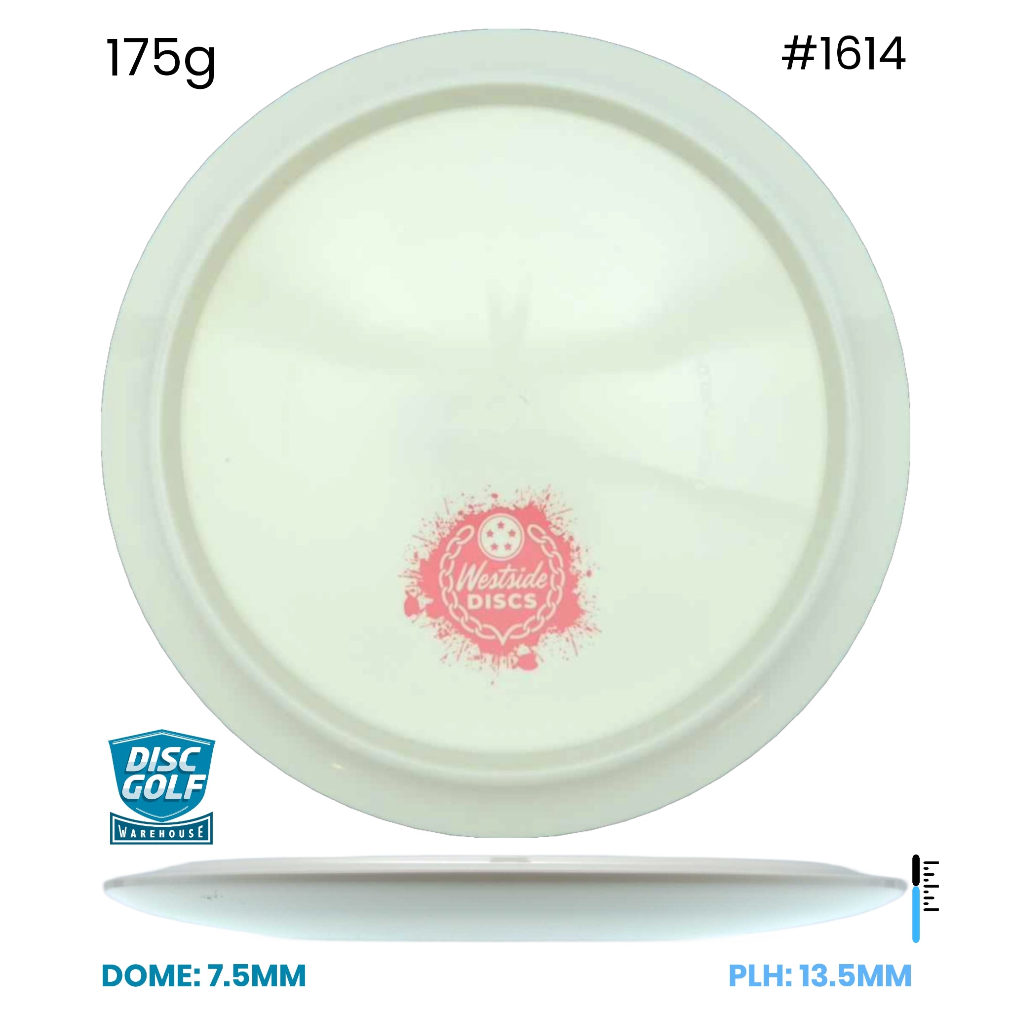 Disc Golf Warehouse Westside Discs Underworld - Tournment Plastic - White Bottom Stamp White/Pink 175g