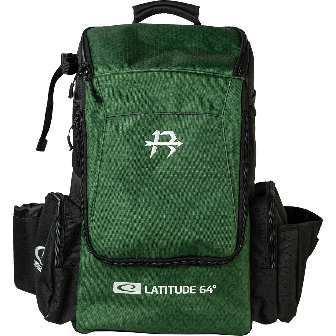 Latitude 64 Core Pro E3 Isaac Robinson signature backpack, front view