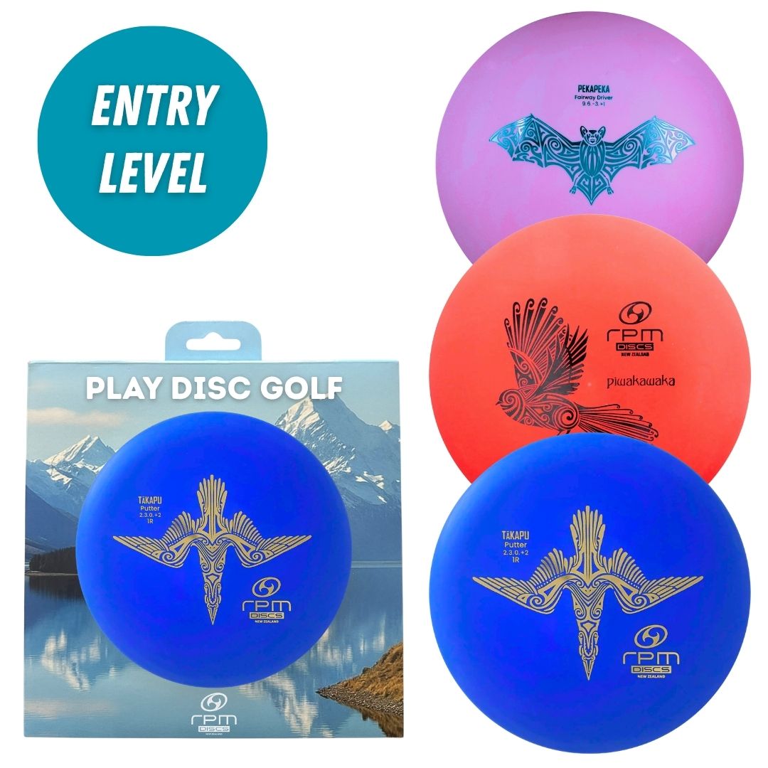RPM Discs 3 Disc Starter Set with box — Pekapeka, Piwakawaka and Takapu discs