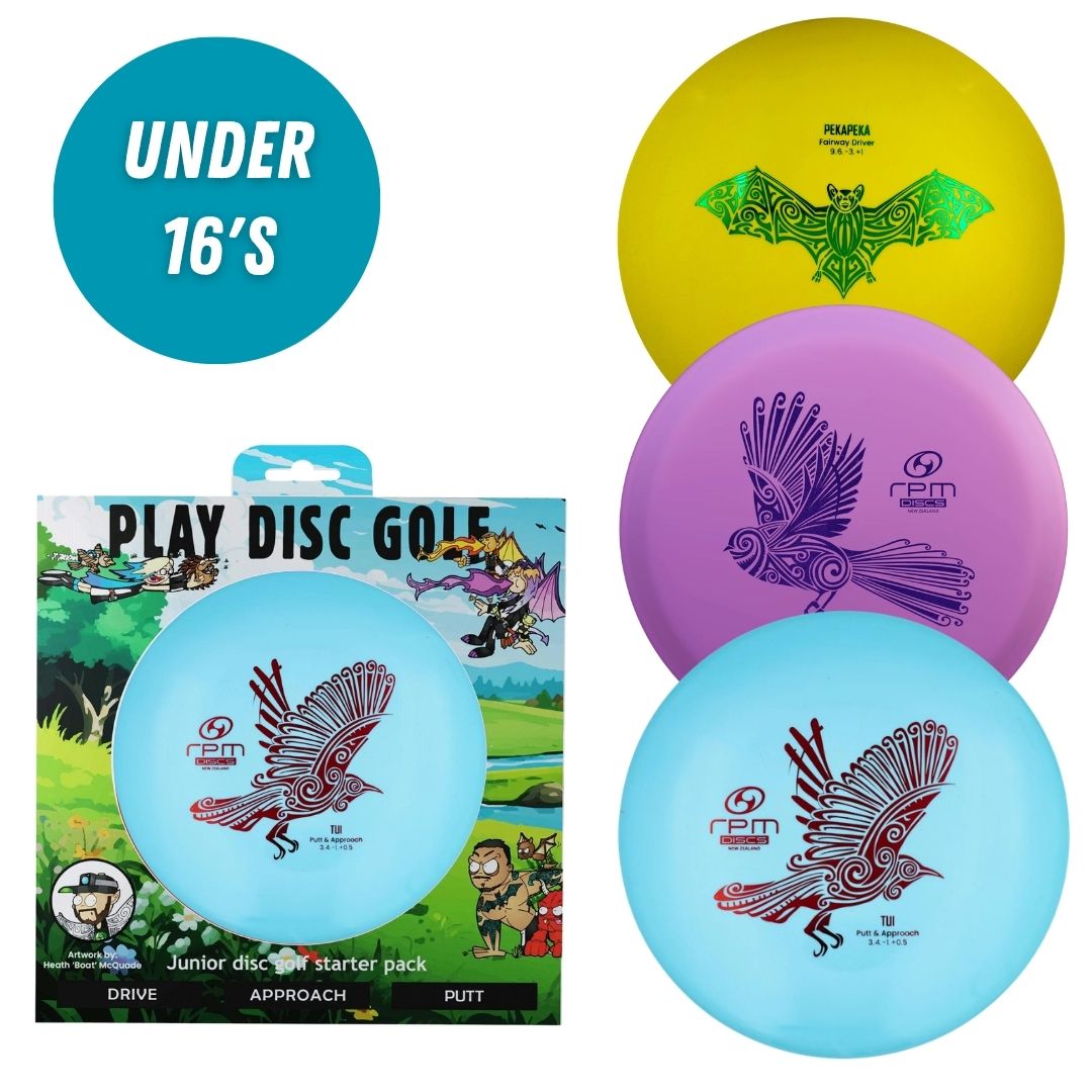 RPM Juniors Starter Set with box — Tui, Piwakawaka and Pekapeka discs