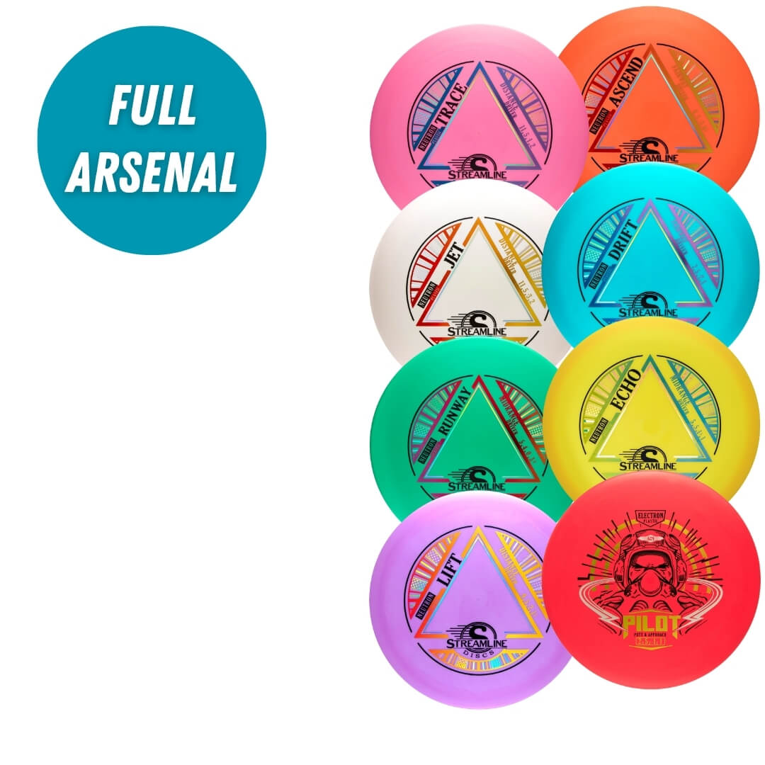 Streamline 8 Disc Starter Set โ Trace, Ascend, Jet, Drift, Runway, Echo, Lift and Pilot discs