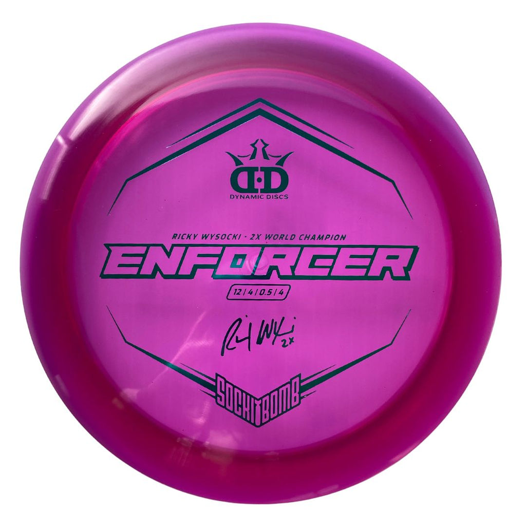 Dynamic Discs Enforcer LucidX Plastic Sockibomb Stamp Disc Golf