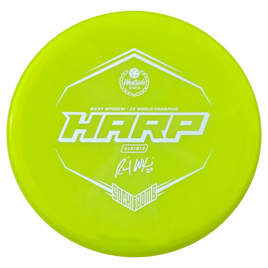 Westside Discs Harp - VIP Ice Glimmer Plastic - Sockibomb Stamp