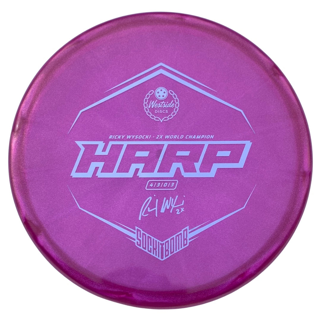 Westside Discs Harp - VIP Ice Glimmer Plastic - Sockibomb Stamp
