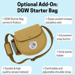 DGW Starter Bag add-on, Sandstone with Skull Boy — carries 6-8 discs, zipper pocket, adjustable strap