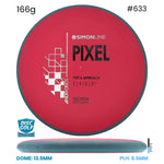 Disc Golf Warehouse Axiom Simon Line Pixel - Electron Soft Plastic Red/Black, Silver 166g
