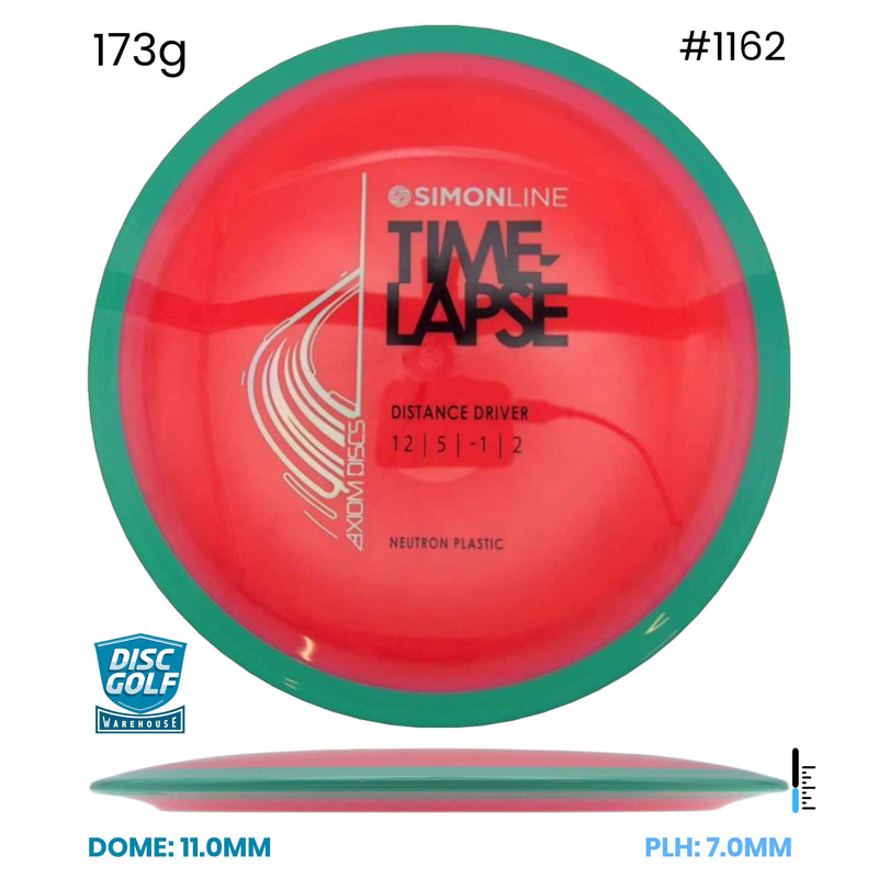 Disc Golf Warehouse Axiom Time-Lapse (retooled) - Neutron Plastic - Simon Line Special Edition Red/Black, Silver 173g