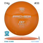 Disc Golf Warehouse Discmania DD1 - Premier Q-Line Plastic Orange/White Stamp/White 174g