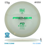 Disc Golf Warehouse Discmania FD - Premier Q-line Plastic White/Green Metallic 173g