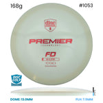 Disc Golf Warehouse Discmania FD - Premier Q-line Plastic White/Red Metallic 168g
