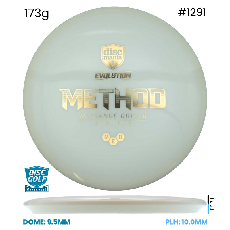 Disc Golf Warehouse Discmania Method - Neo Plastic White/Gold 173g