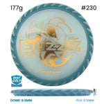 Disc Golf Warehouse Discraft Buzzz - FuZed Z Plastic (Buzzz Saw) Clear/#230/Gold, Blue Metallic 177g