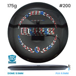 Disc Golf Warehouse Discraft Buzzz - Midnight Sparkle Plastic - Ricky Wysocki Ale Open Victory Edition Black/#200/Multicolor/USA Flag 175g