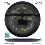 Disc Golf Warehouse Discraft Buzzz - Midnight Sparkle Plastic - Ricky Wysocki Ale Open Victory Edition Black/#203/Gold Checker 178g