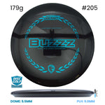 Disc Golf Warehouse Discraft Buzzz - Midnight Sparkle Plastic - Ricky Wysocki Ale Open Victory Edition Black/#205/Blue Metallic 179g