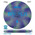 Disc Golf Warehouse Discraft Focus - CT Swirl Plastic - Anthony Barela Signature Purple/#317/Blue Metallic 172g