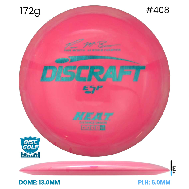 Disc Golf Warehouse Discraft Heat - ESP Plastic - Paul McBeth Signature Plastic 172g