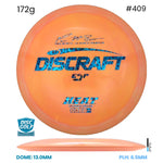 Disc Golf Warehouse Discraft Heat - ESP Plastic - Paul McBeth Signature Plastic Orange/Blue Metallic, Black 172g