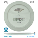 Disc Golf Warehouse Discraft Nuke - ESP Solid White Bottom Stamp White/Gold 172g