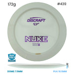 Disc Golf Warehouse Discraft Nuke - ESP Solid White Bottom Stamp White/Purple Metallic 172g