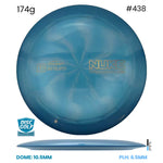 Disc Golf Warehouse Discraft Nuke - Titanium Plastic Blue/Gold 174g