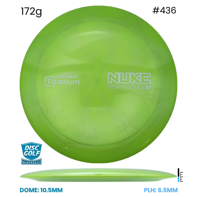 Disc Golf Warehouse Discraft Nuke - Titanium Plastic Green/Silver 172g