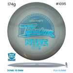 Disc Golf Warehouse Discraft Nuke - Titanium Plastic Silver/Blue Metallic 174g