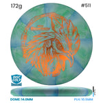 Disc Golf Warehouse Discraft Roost - CT Swirl Plastic - Chris Dickerson Signature Green/Red Metallic 172g