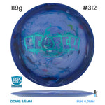 Disc Golf Warehouse Discraft Scorch - Light Weight Jawbreaker Plastic Blue/#312/Green Metallic 119g