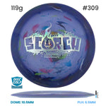 Disc Golf Warehouse Discraft Scorch - Light Weight Jawbreaker Plastic Purple/#309/Silver, Rainbow Holo 119g