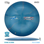 Disc Golf Warehouse Discraft Scorch - Titanium Plastic Blue/Silver, Red Metallic 172g