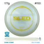 Disc Golf Warehouse Discraft Sled - Z Plastic Clear/#153/Gold 177g