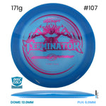 Disc Golf Warehouse Discraft Terminator - Z Plastic - First Run Blue/Red Metallic 171g