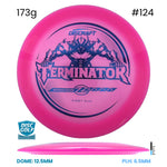 Disc Golf Warehouse Discraft Terminator - Z Plastic - First Run Pink/#124/Blue Metallic 173g