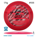 Disc Golf Warehouse Discraft Terminator - Z Plastic - First Run Red/Silver, Black 171g