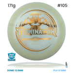 Disc Golf Warehouse Discraft Terminator - Z Plastic - First Run White/Gold 171g