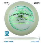 Disc Golf Warehouse Discraft Terminator - Z Plastic - First Run White/Green Metallic 177g